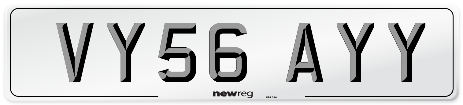 VY56 AYY Number Plate from New Reg